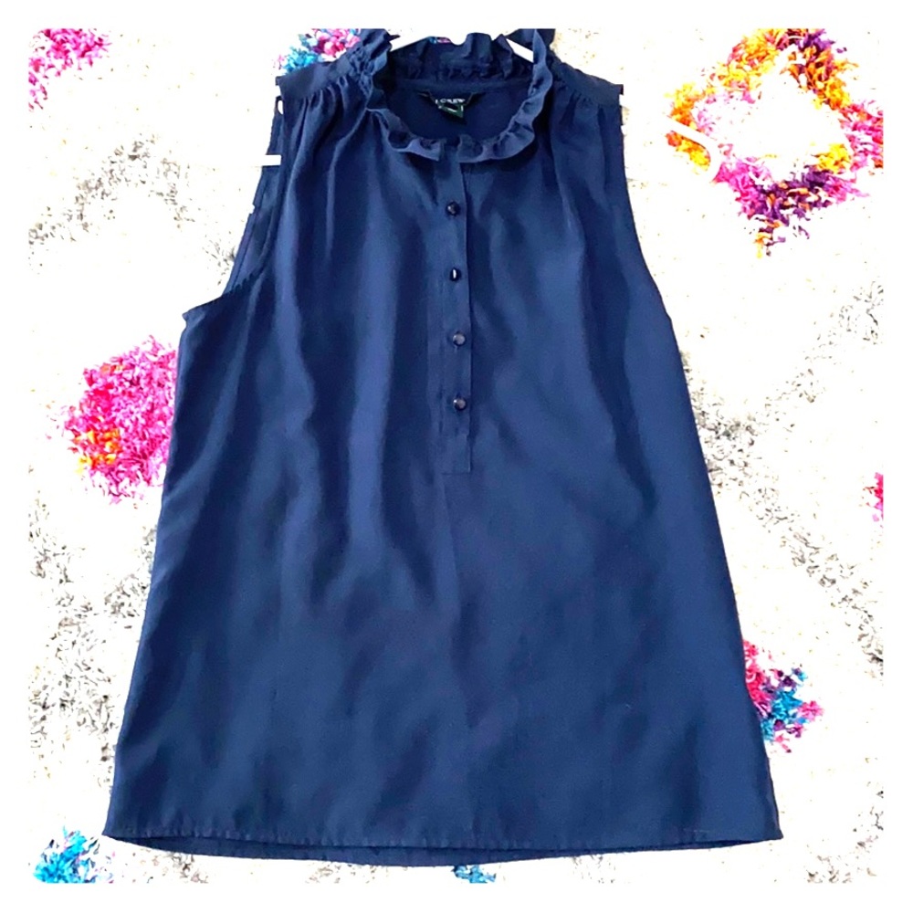 Jcrew ruffle collar sleeveless top